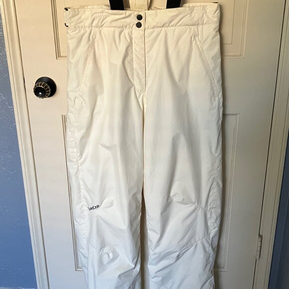 Wedze White Snow Pants with Black Suspenders - Picture 1 of 6
